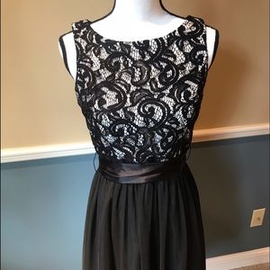 Black dress with lace bodice